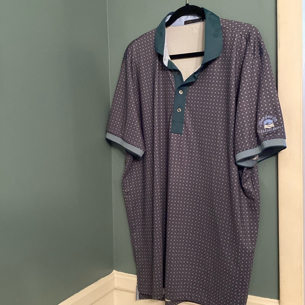 Greyson men’s golf polo - XL - blue/grey - teal accent - great
 Condition